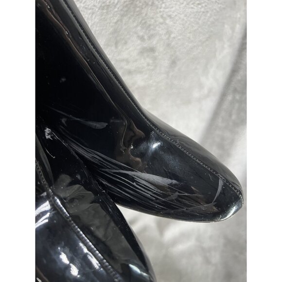 Avon Women’s 9 Black Cushion Walk Patent Leather Booties Leather Ankle Boots - Picture 4 of 8